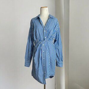 Steve Madden Nadia Striped Mini Shirt Dress